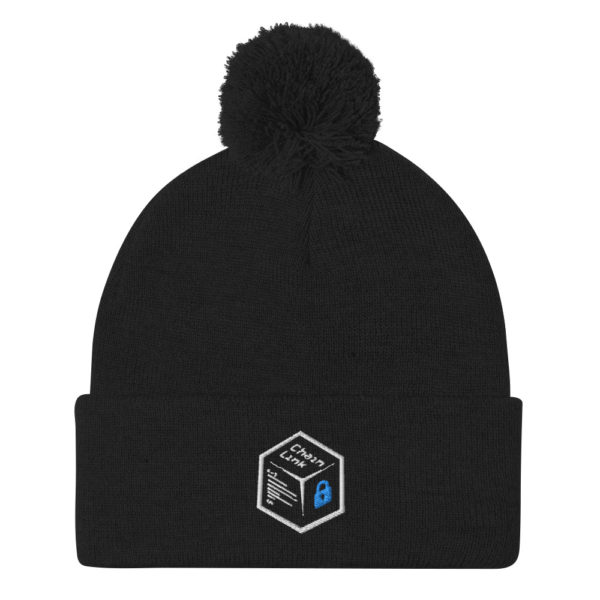 Chainlink Pom-Pom Beanie