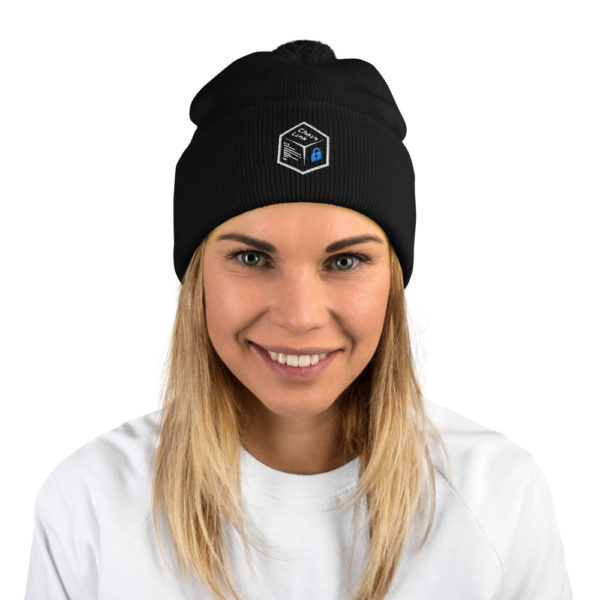 Chainlink Pom-Pom Beanie - Image 2